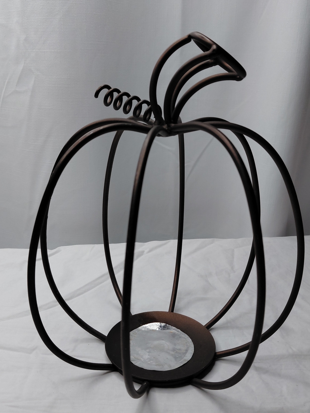Metal Pumpkin Tealight Candle Holder
